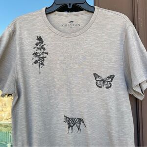 Greyson Gray Short Sleeve Tee with Nature Print